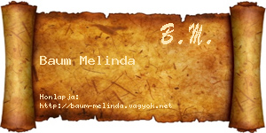 Baum Melinda névjegykártya